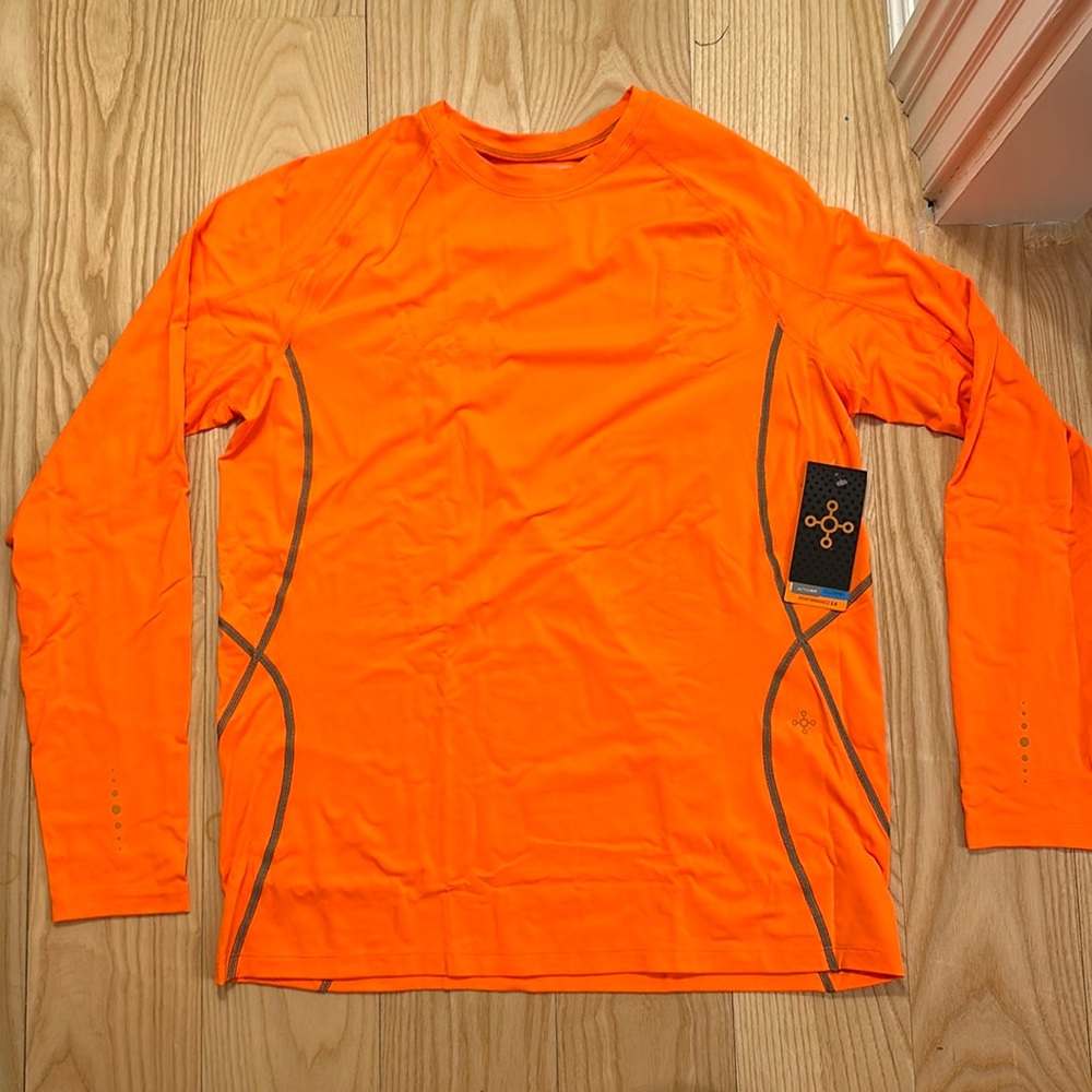 Tommie Copper Men’s Velocity Long Sleeve Shirt Crew Momentum Safety Orange